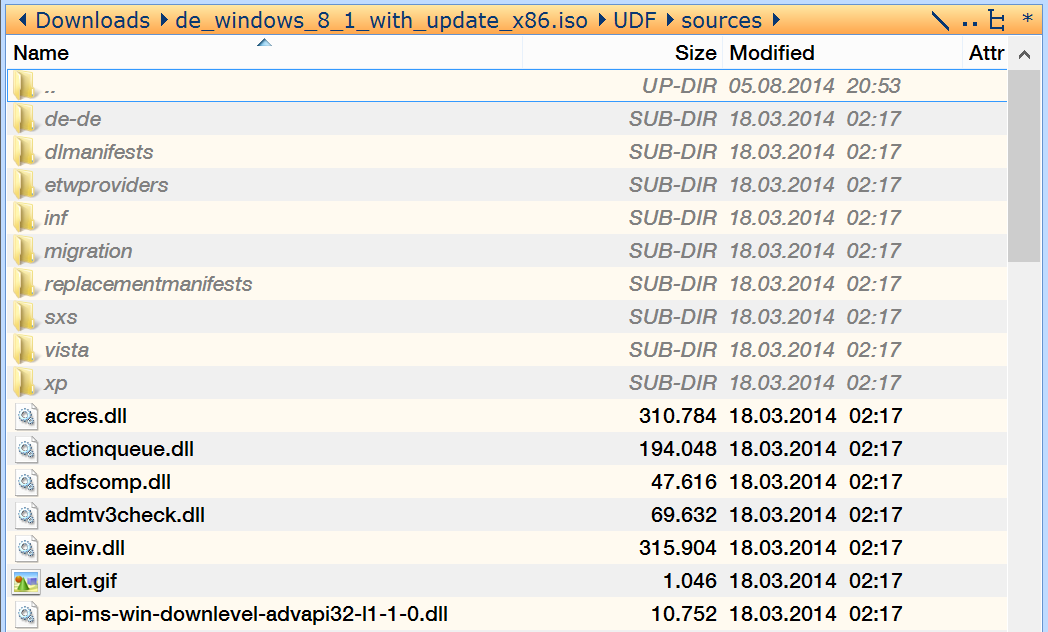 Look inside an ISO file